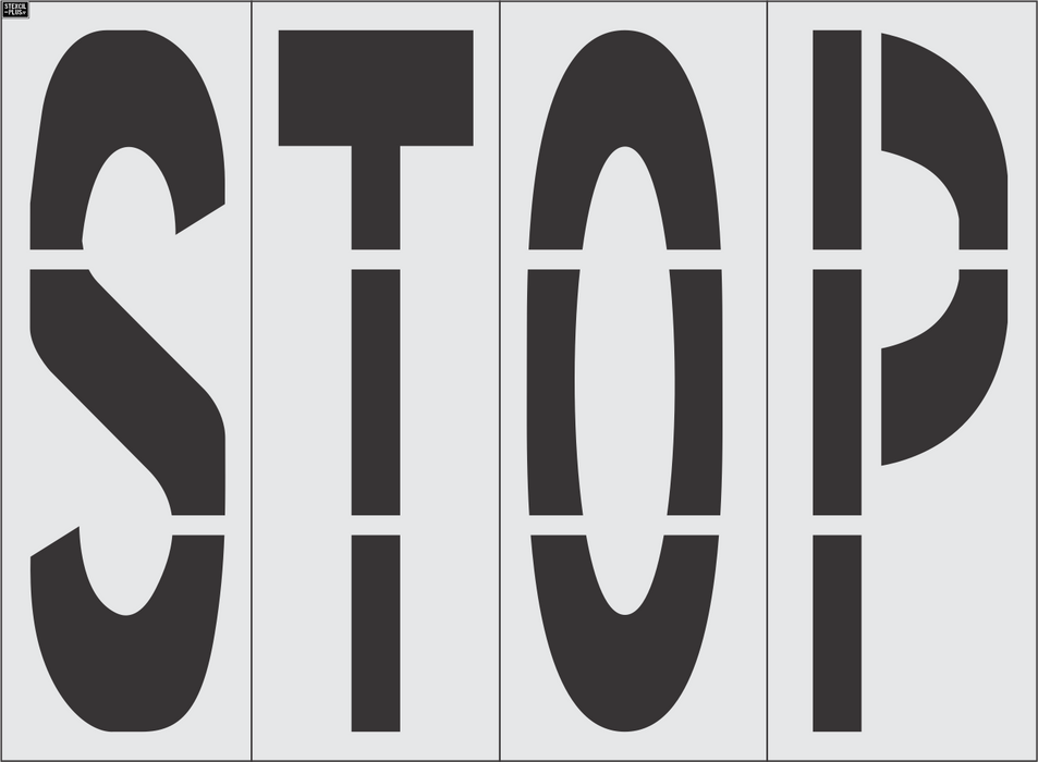 72" STOP- Raising Canes-Pavement Marking Stencils