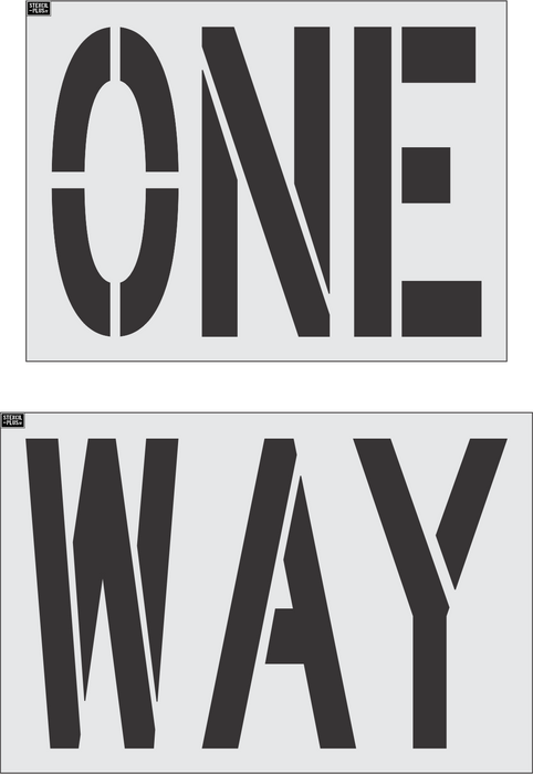 36" ONE WAY - Raising Canes-Pavement Marking Stencils