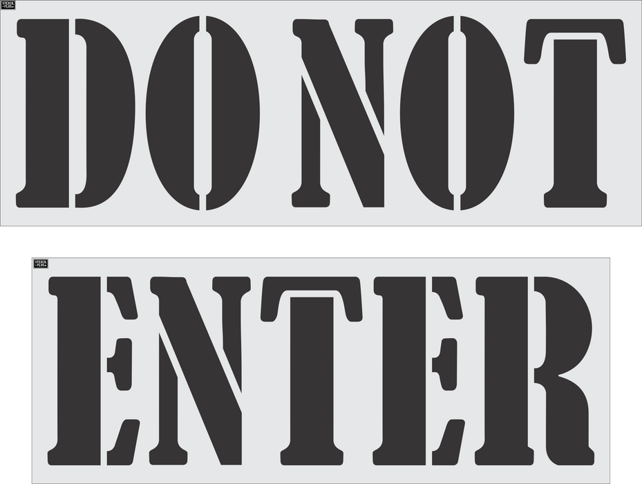 36" DO NOT ENTER (Bernard Font) - Raising Canes-Pavement Marking Stencils