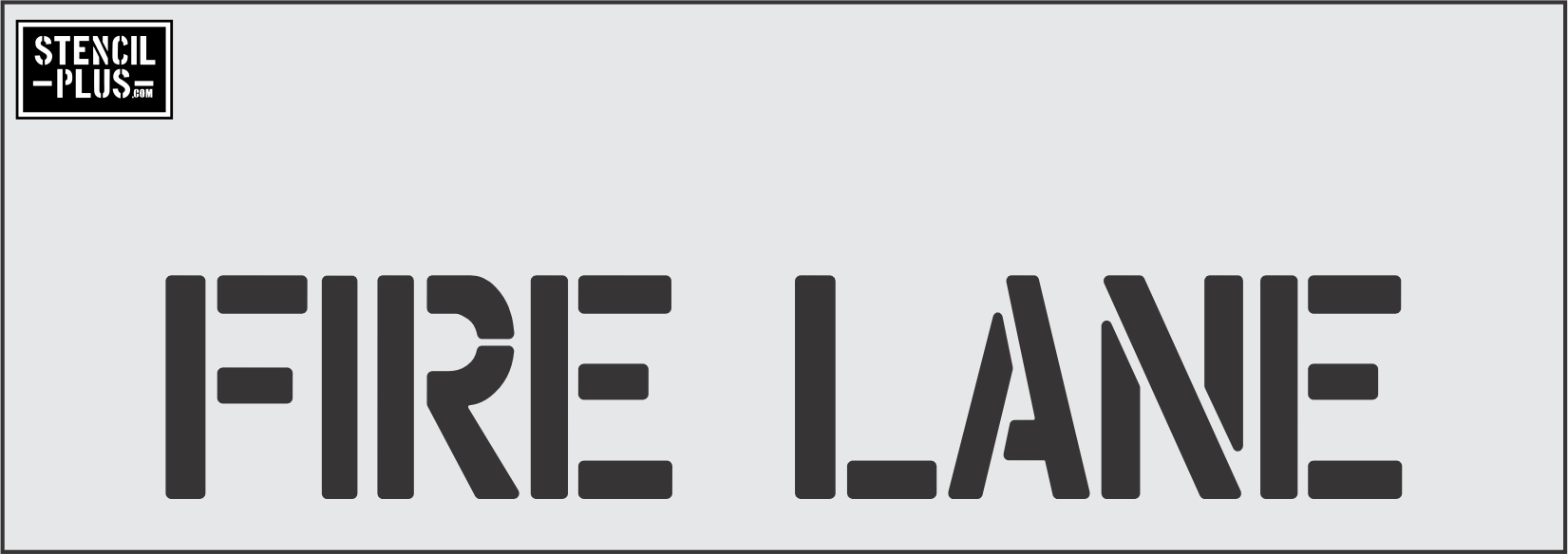 4" Word - FIRE LANE Parking Lot Pavement Marking Stencil