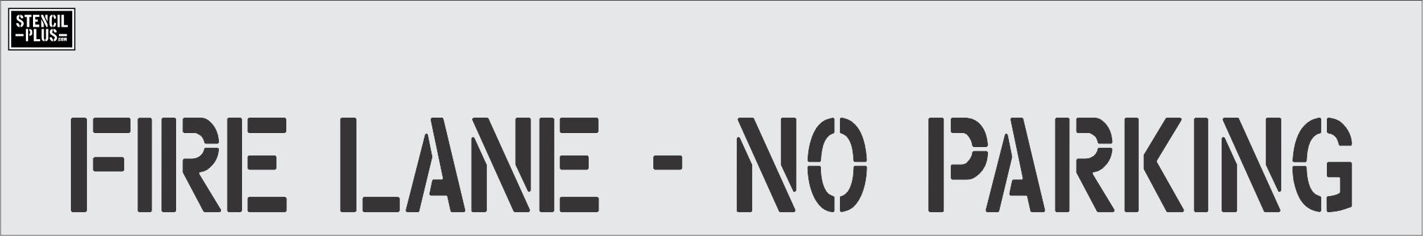 4" FIRE LANE - NO PARKING Parking Lot / Pavement Marking Stencil