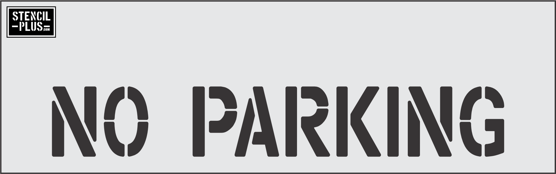 4" Word - NO PARKING Parking Lot Pavement Marking Stencil