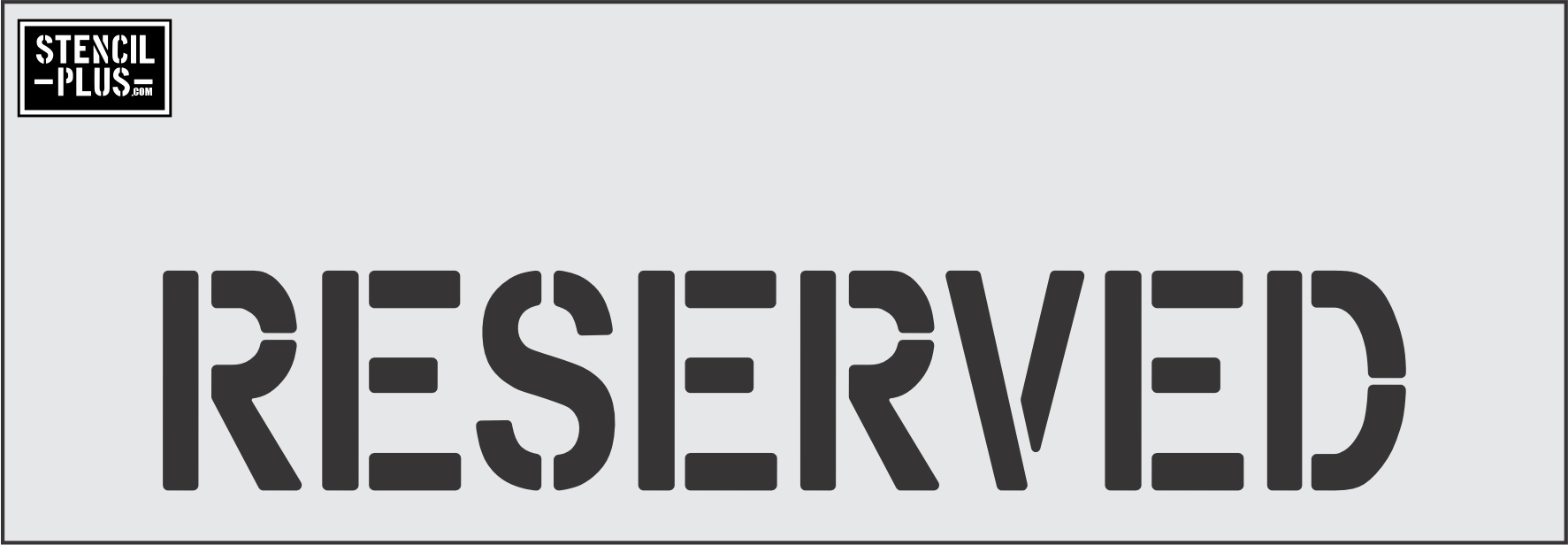 4" Word - RESERVED  Parking Lot  Pavement Marking Stencil