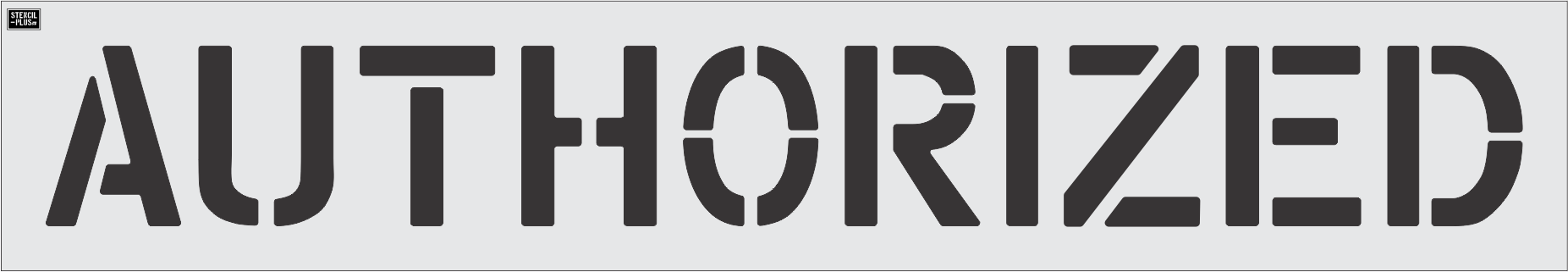 12" AUTHORIZED- Pavement Marking Stencil