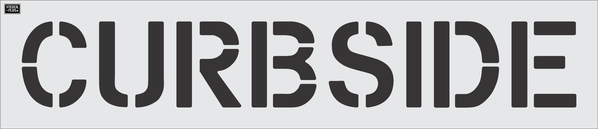 12" CURBSIDE- Pavement Marking Stencil