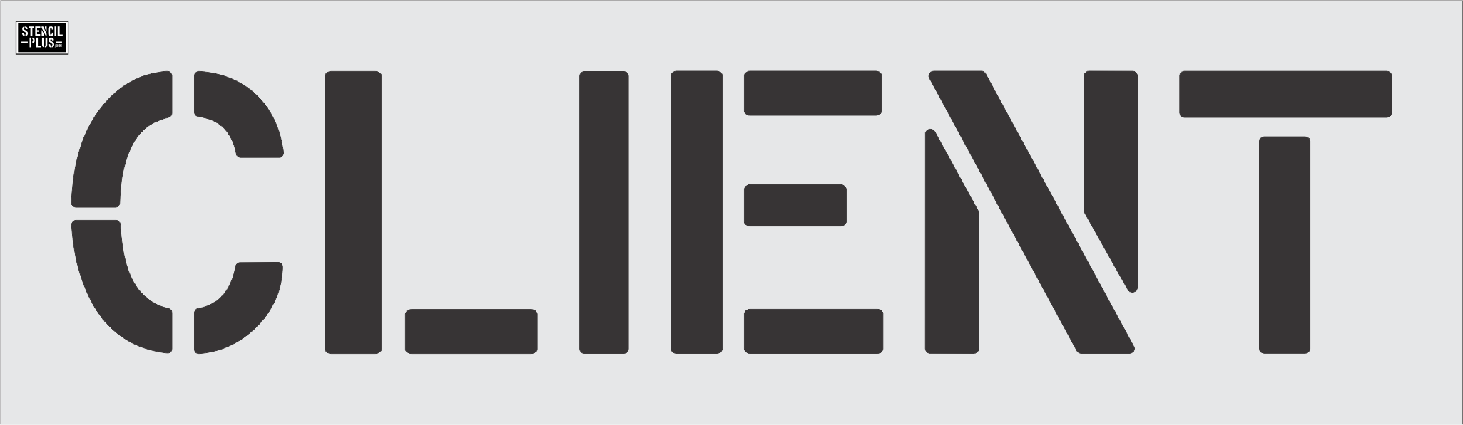 12" CLIENT- Pavement Marking Stencil