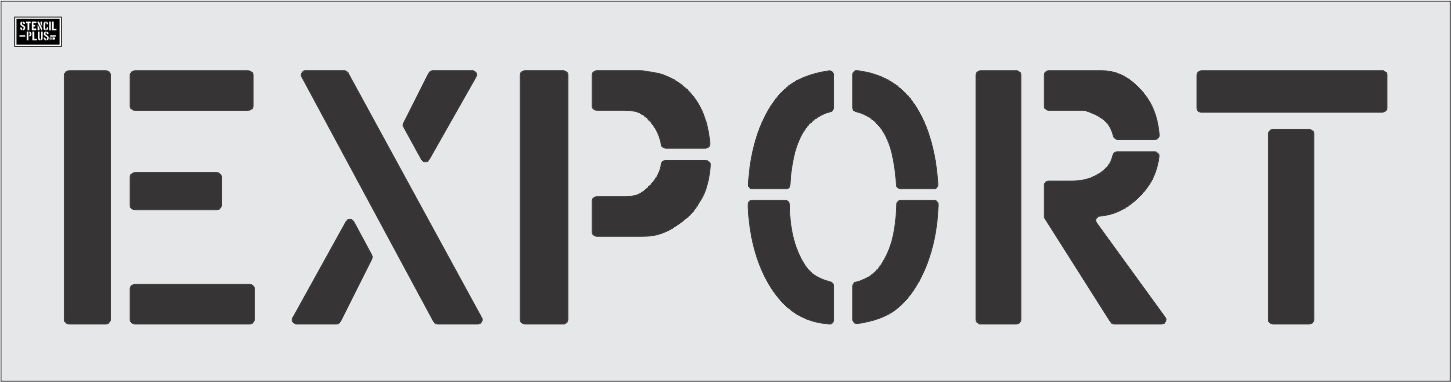 12" EXPORT- Pavement Marking Stencil