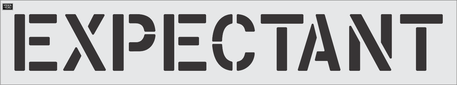 12" EXPECTANT- Pavement Marking Stencil