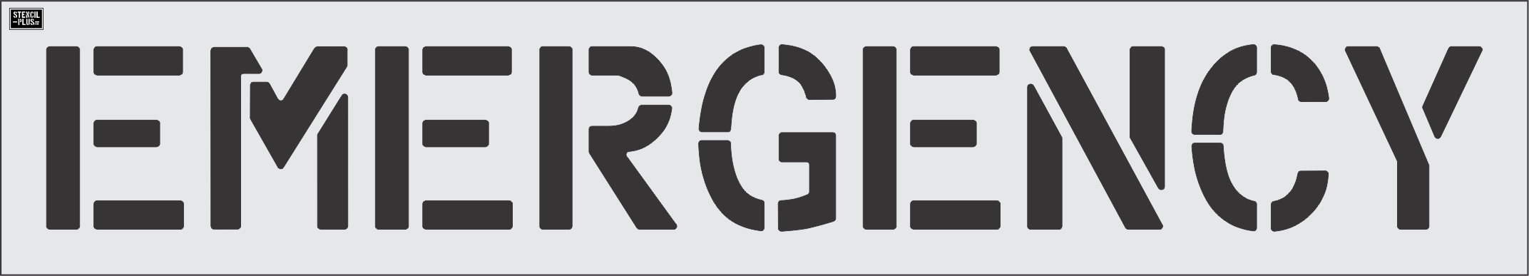 12" EMERGENCY- Pavement Marking Stencil