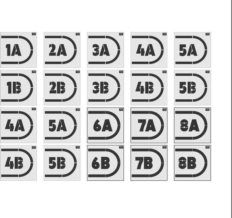 10" NACS / CCS STALL INDICATOR PAVEMENT MARKING STENCIL