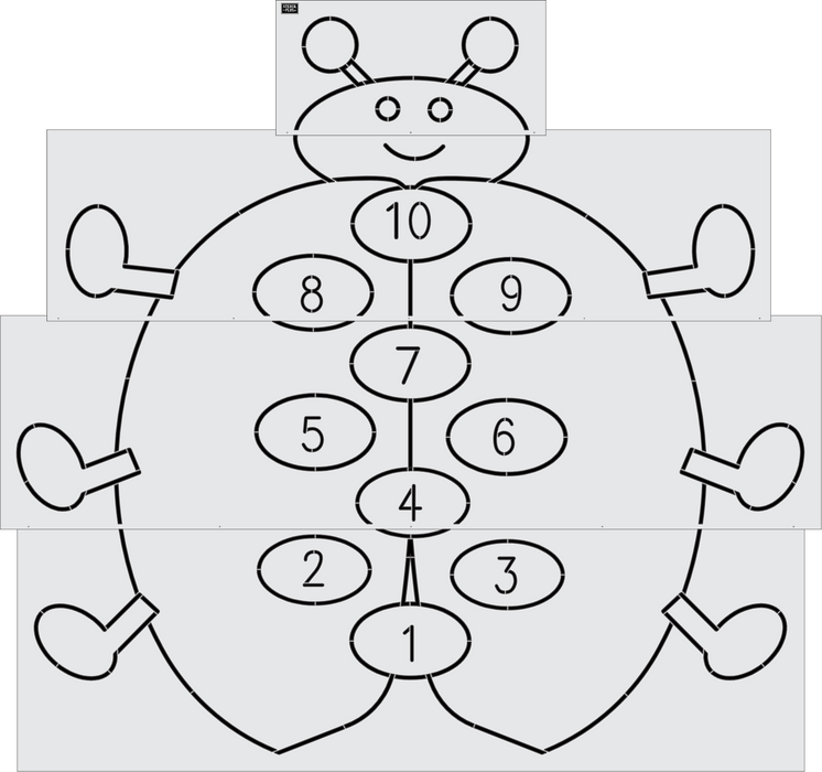 131" Ladybug Hopscotch Playground Stencil