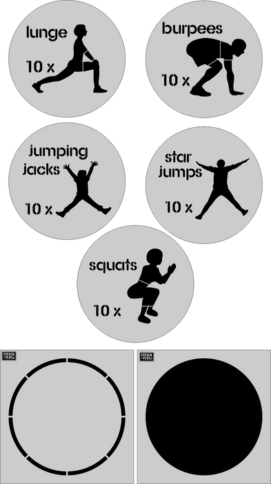 Physical Education Playground Stencil