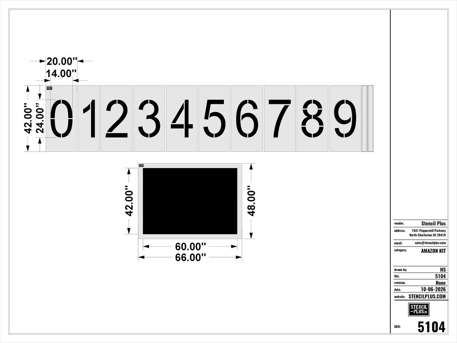 24" Amazon Number Kit