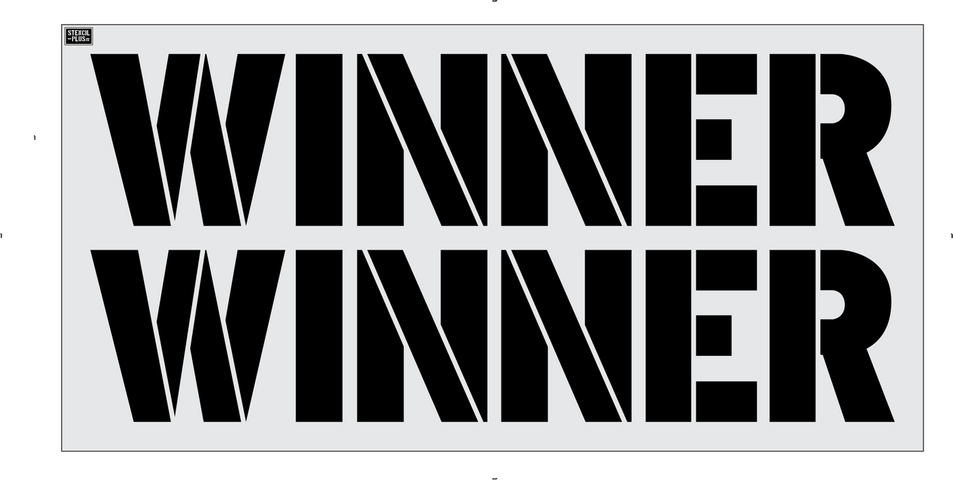 18" WINNER WINNER--ZAXBYS-Pavement Marking Stencils