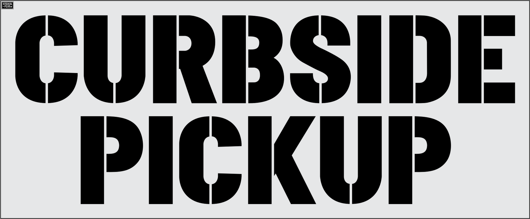 18" CURBSIDE PICKUP--ZAXBYS-Pavement Marking Stencils