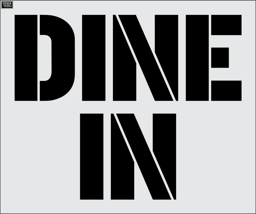 18" DINE IN--ZAXBYS-Pavement Marking Stencils