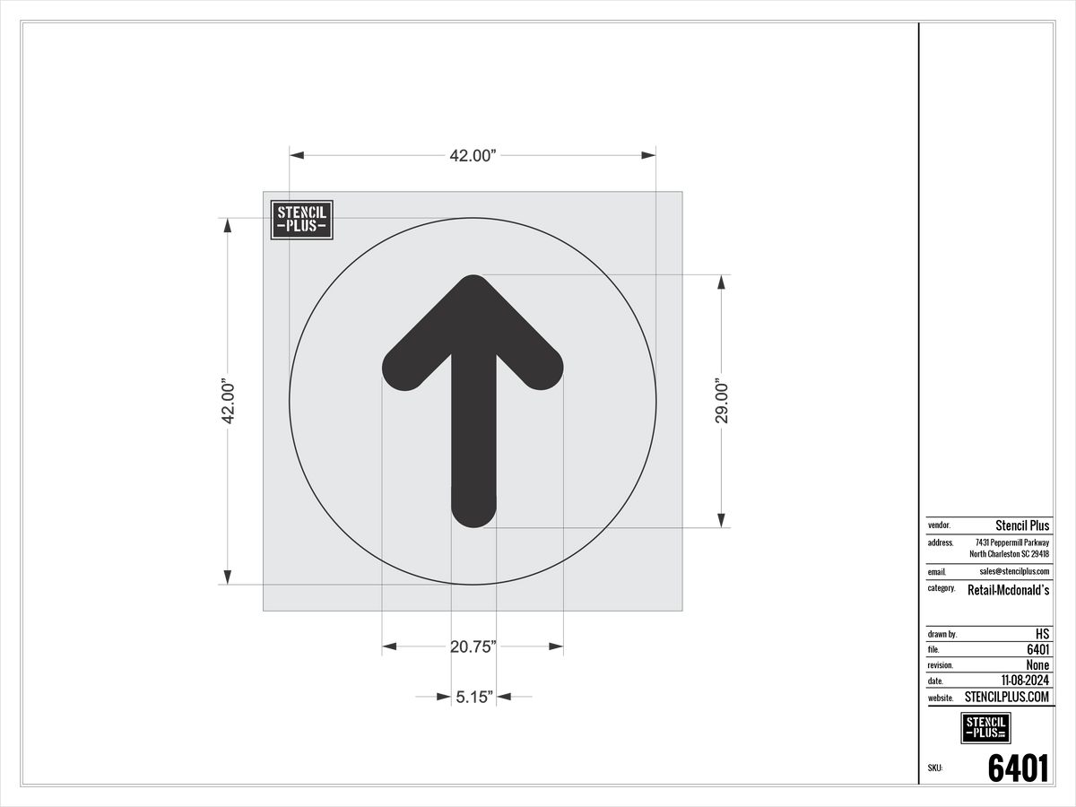 McDonald's Circular Straight Arrow Kit 3 pc Parking Lot Pavement Marki ...