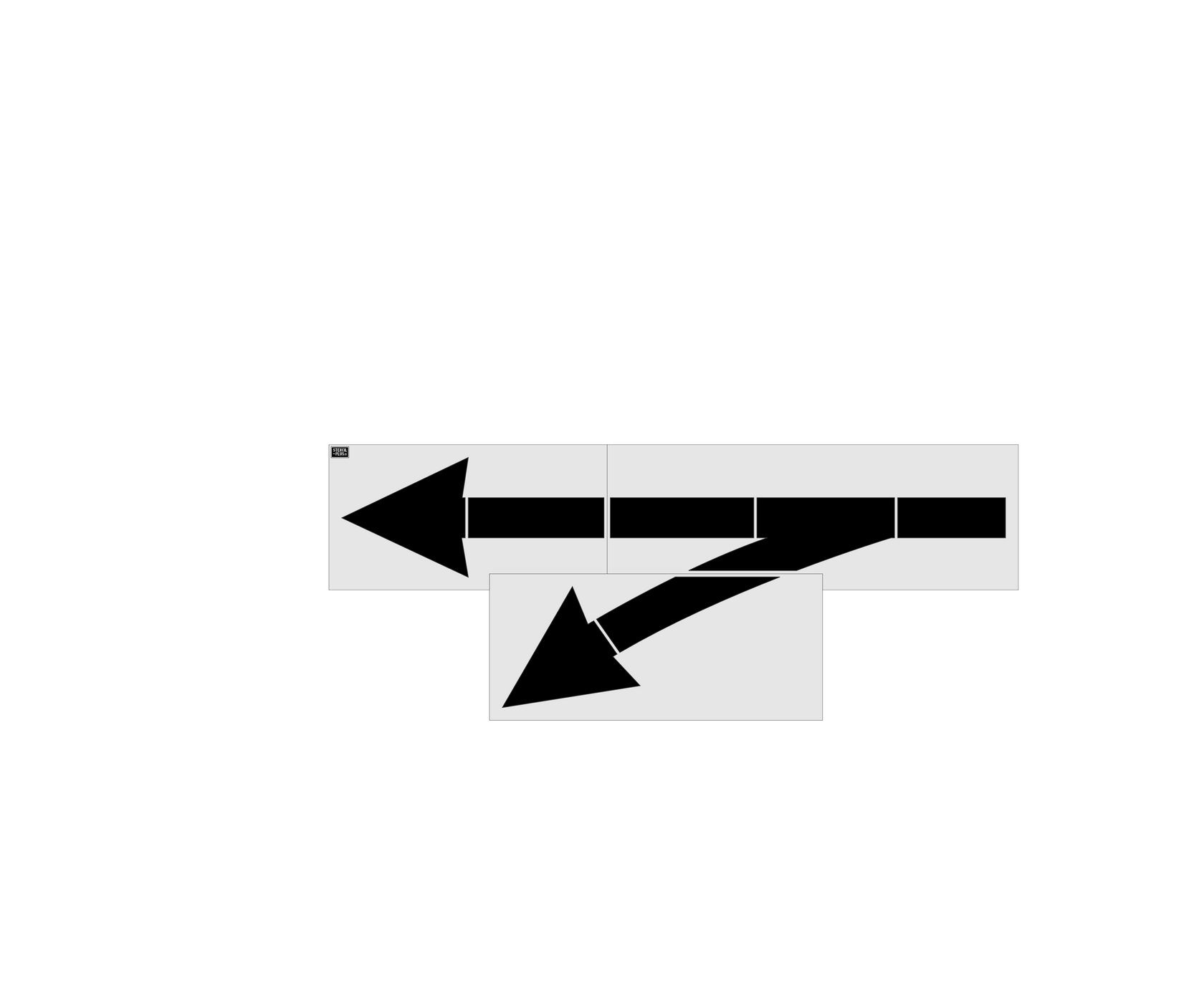 McDonald's Double Headed Drive Arrow — Stencil Plus
