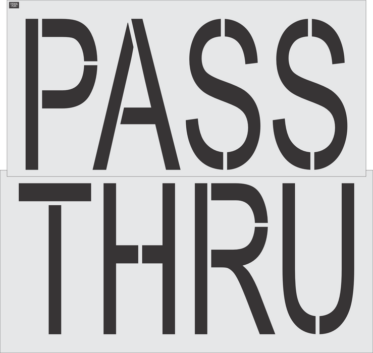 7 BREW-24" PASS THRU Pavement Marking Stencils