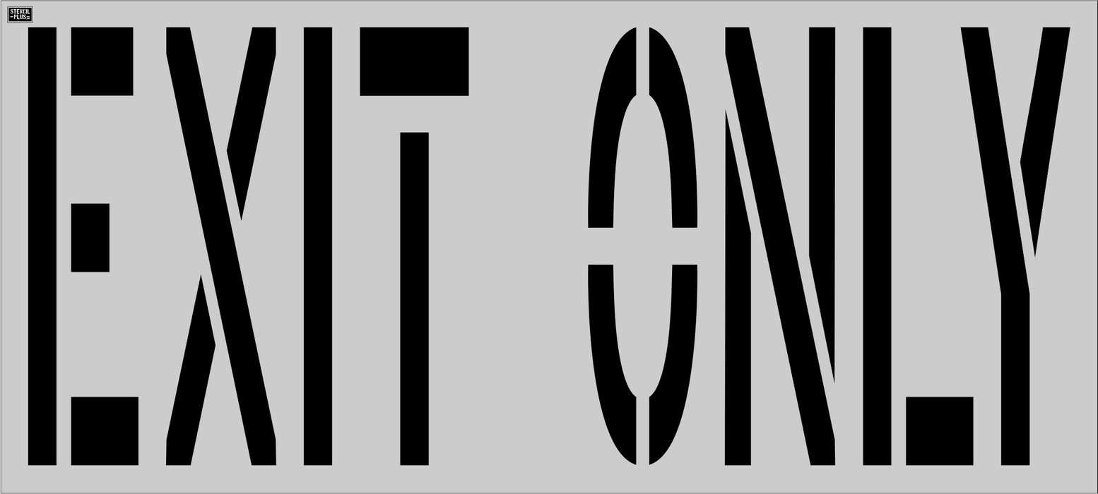 7 BREW-48" EXIT ONLY Pavement Marking Stencils