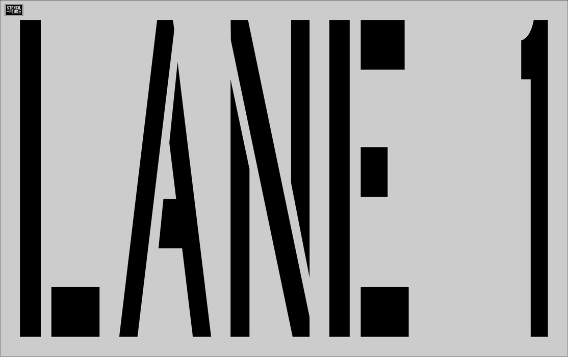 7 BREW-48" LANE 1---Pavement Marking Stencils