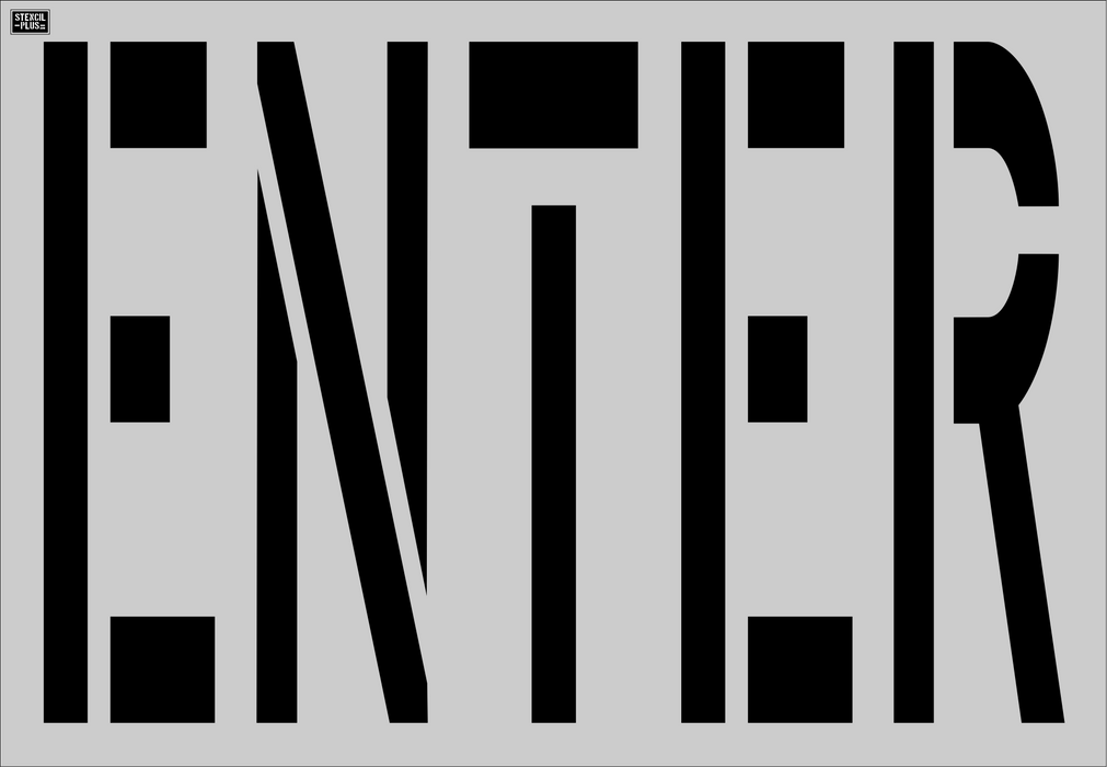 7 BREW- 48" ENTER---Pavement Marking Stencils