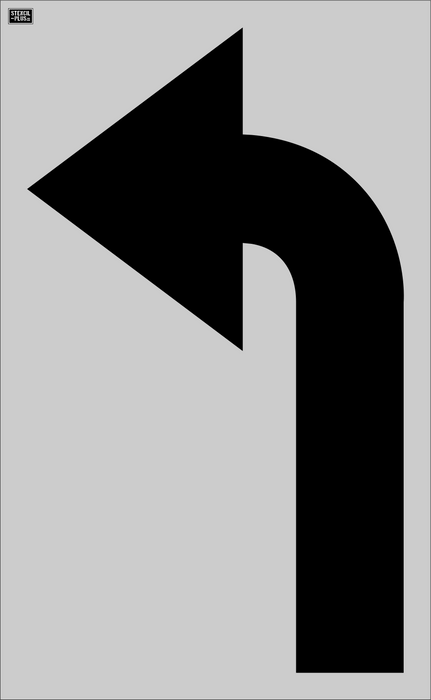 7 BREW- 72" Left Turn Arrow---Pavement Marking Stencils