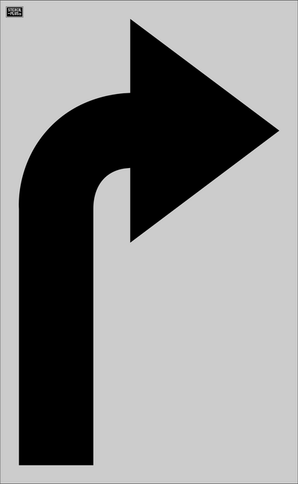 7 BREW- 72" Right Turn Arrow---Pavement Marking Stencils