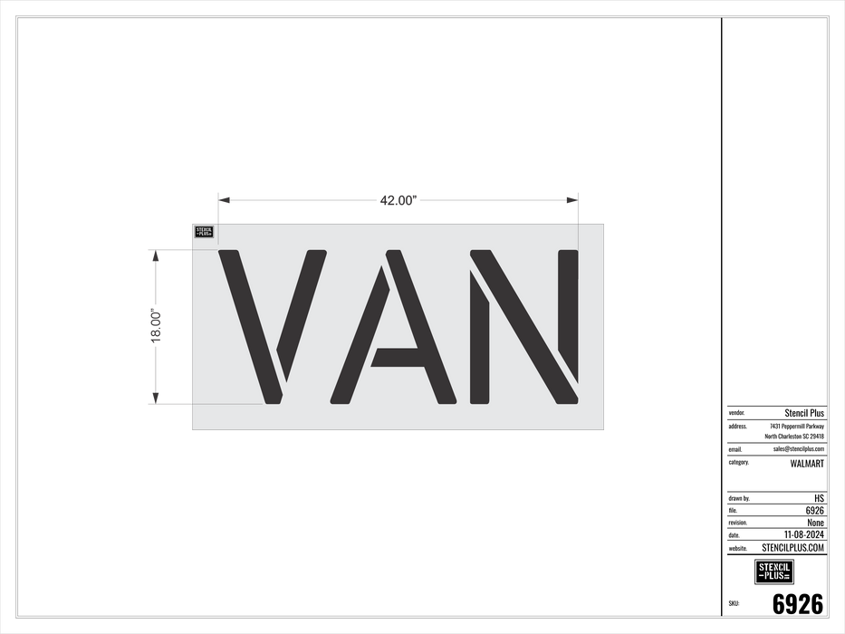Walmart 18" VAN