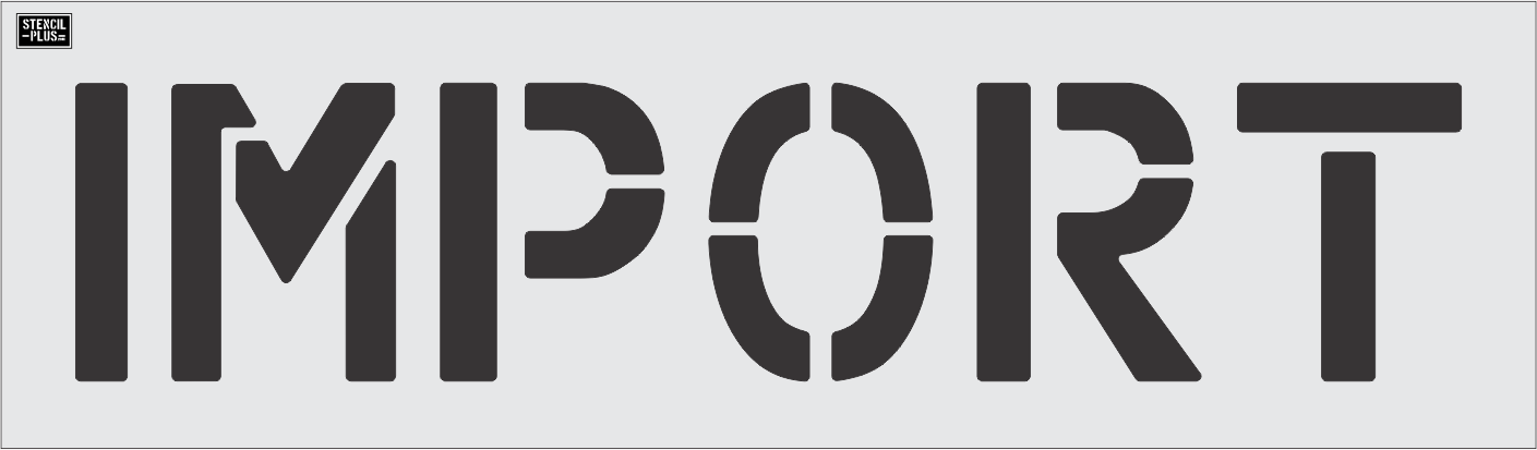 12" IMPORT- Pavement Marking Stencil