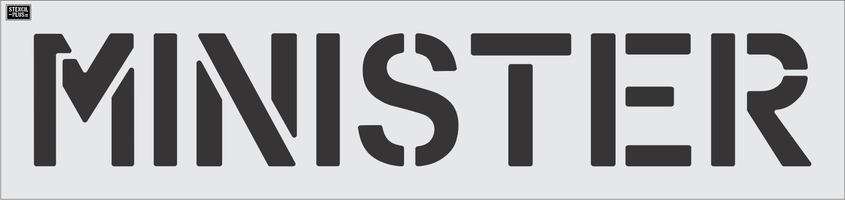 12" MINISTER- Pavement Marking Stencil