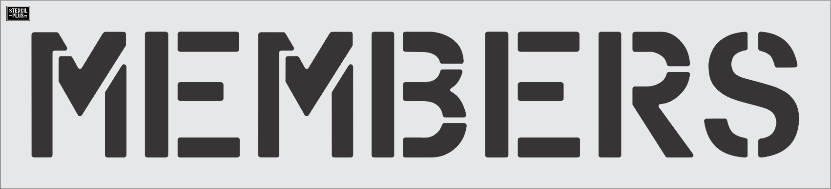 12" MEMBERS- Pavement Marking Stencil