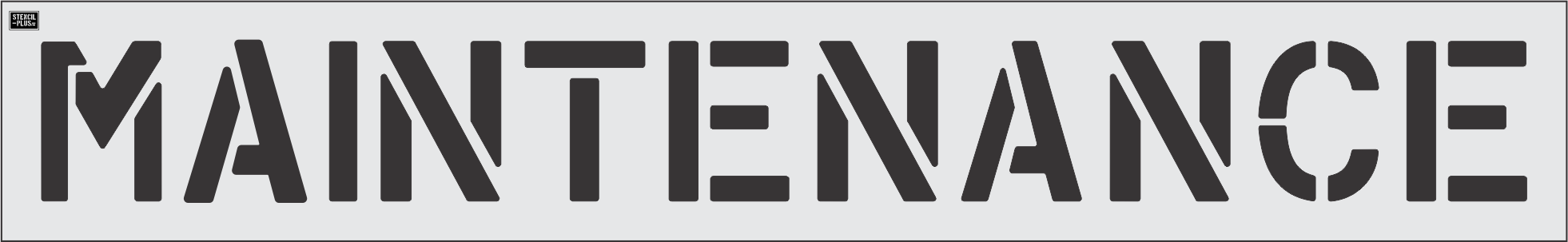 12" MAINTENANCE- Pavement Marking Stencil
