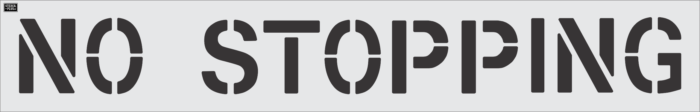 12" NO STOPPING- Pavement Marking Stencil