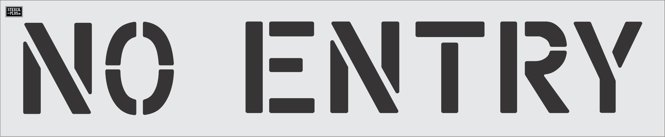 12" NO ENTRY- Pavement Marking Stencil