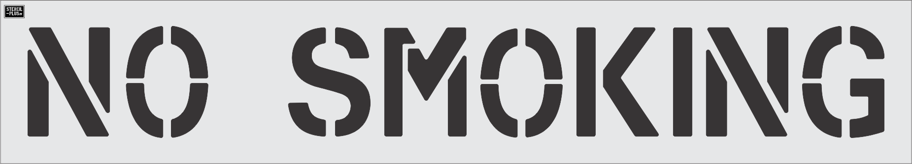 12" NO SMOKING- Pavement Marking Stencil