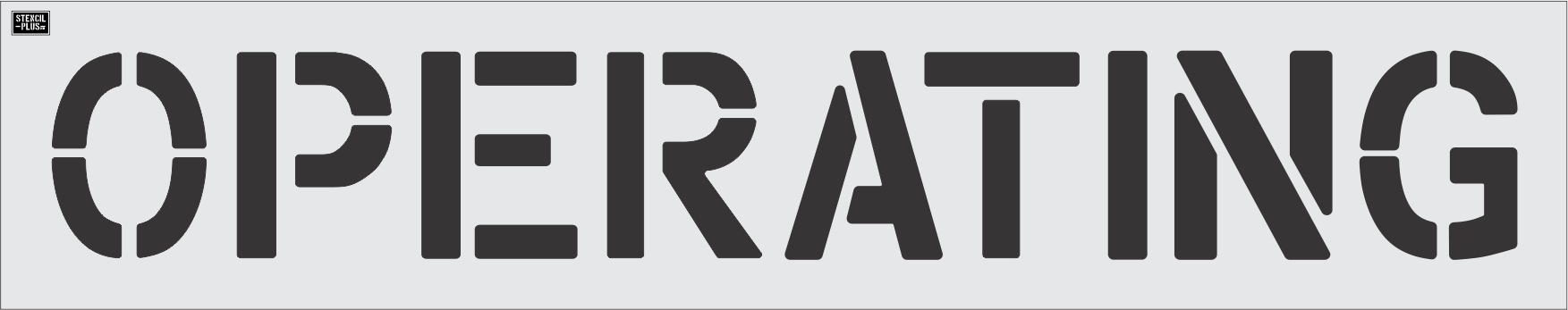 12" OPERATING- Pavement Marking Stencil