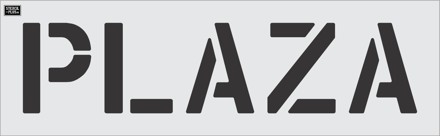 12" PLAZA- Pavement Marking Stencil