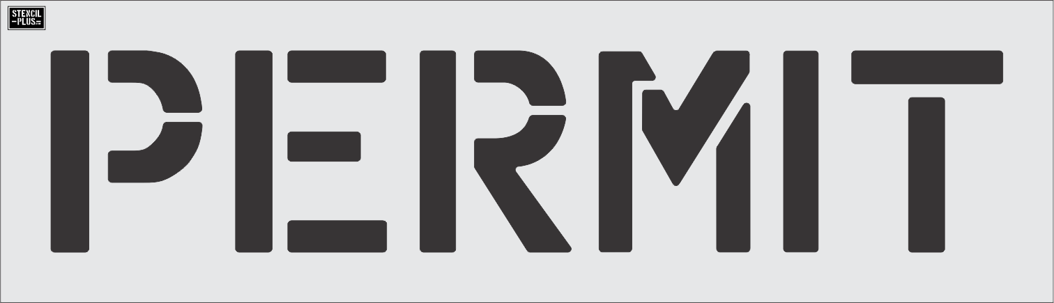 12" PERMIT- Pavement Marking Stencil
