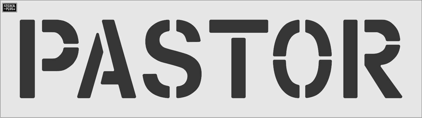12" PASTOR- Pavement Marking Stencil
