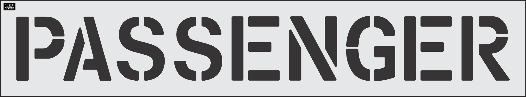 12" PASSENGER- Pavement Marking Stencil