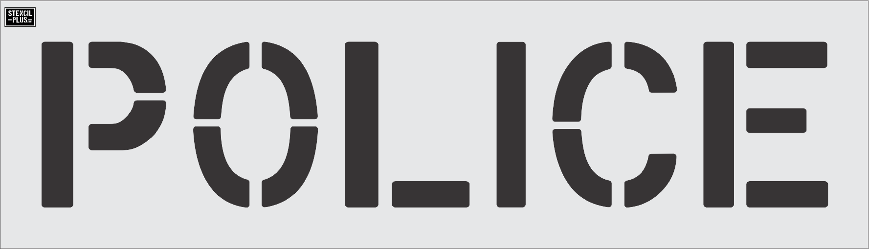 12" POLICE- Pavement Marking Stencil
