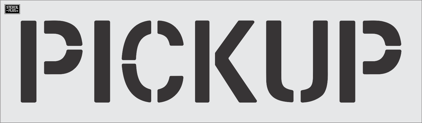 12" PICKUP- Pavement Marking Stencil