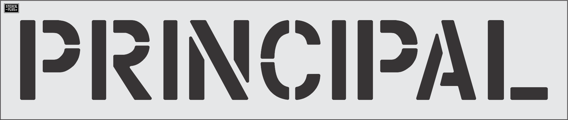 12" PRINCIPAL- Pavement Marking Stencil