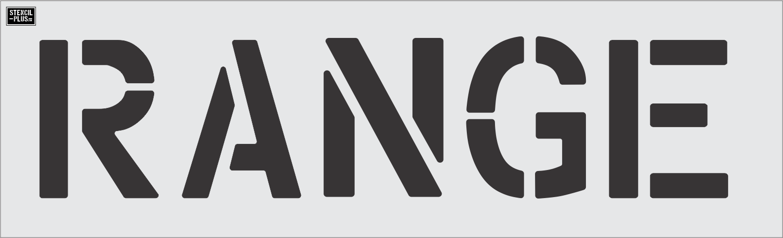 12" RANGE - Pavement Marking Stencil