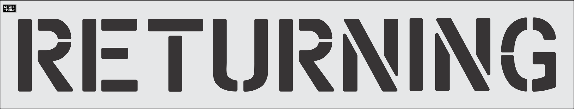 12" RETURNING- Pavement Marking Stencil