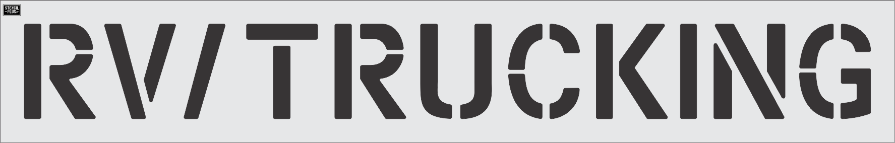 12" RV / TRUCKING- Pavement Marking Stencil