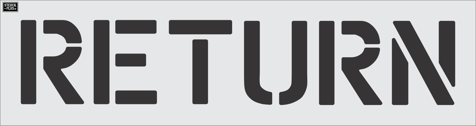 12" RETURN- Pavement Marking Stencil