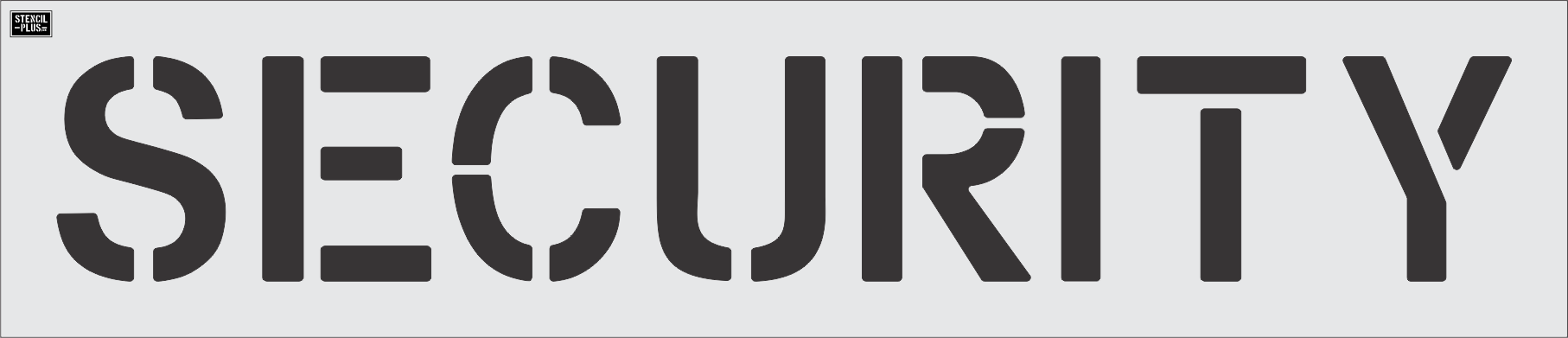 12" SECURITY- Pavement Marking Stencil