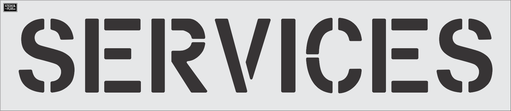 12" SERVICES - Pavement Marking Stencil